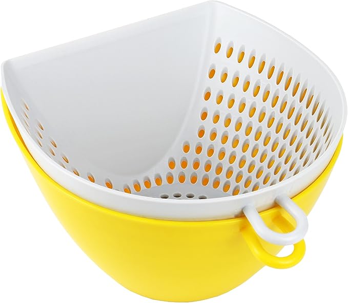 delish kitchen pearl metal 珍珠金属 碗 黄色 650毫升 沥水碗 cc