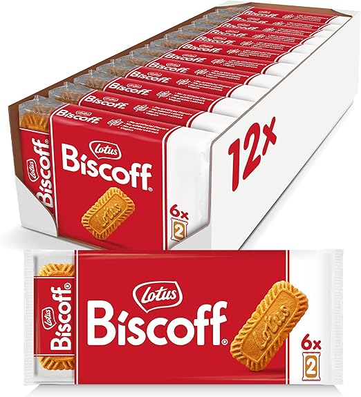 Lotus Biscoff Cookies, Caramelized Biscuit Cookies, 144 Cookies (12