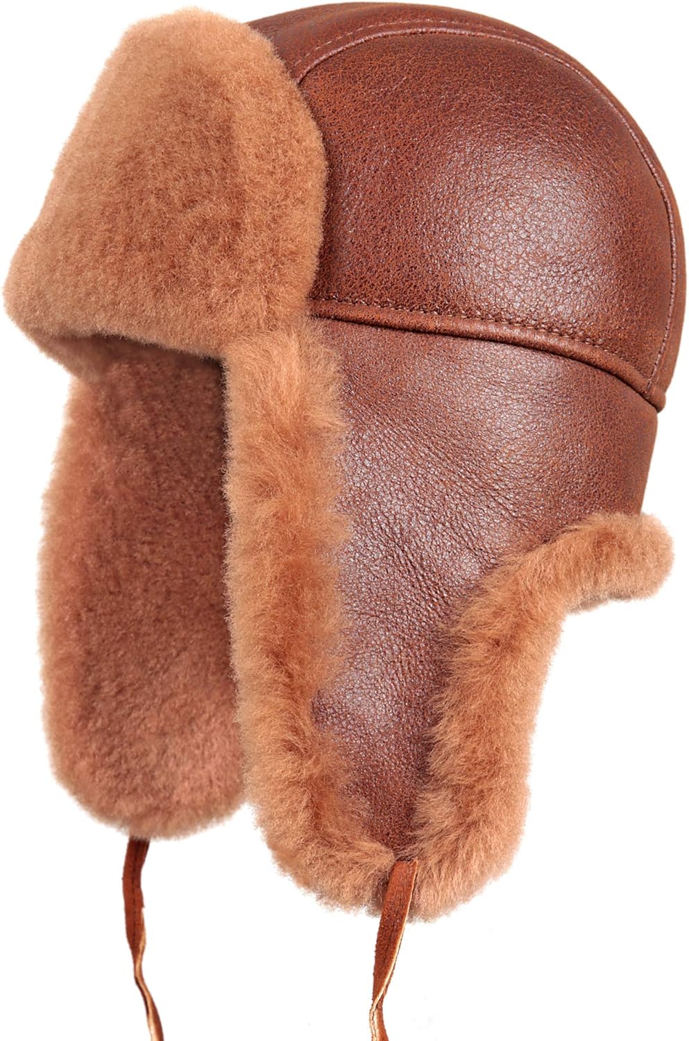 zavelio 羊毛羊皮飞行员俄罗斯 ushanka trapper 冬季毛皮帽