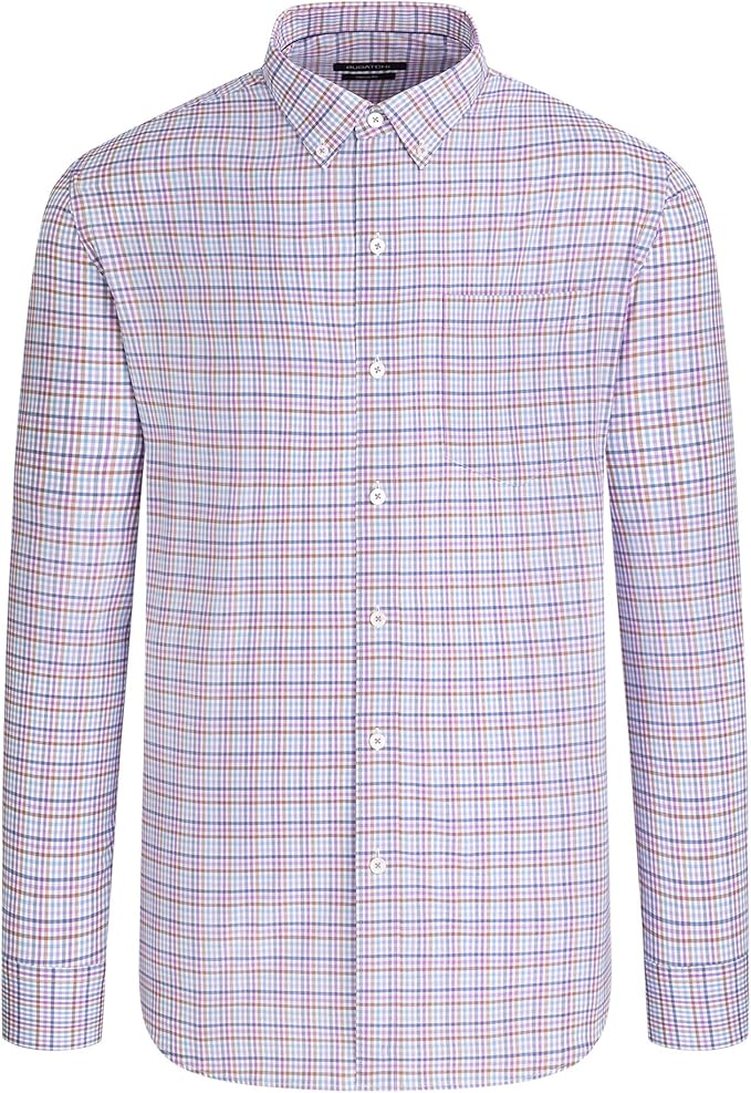 bugatchi男式长袖系扣经典梭织衬衫