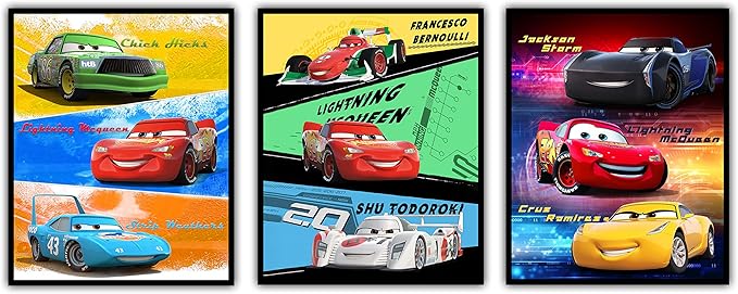 拖车垫,男孩房间的汽车海报,汽车海报,汽车电影海报,闪电麦昆海è