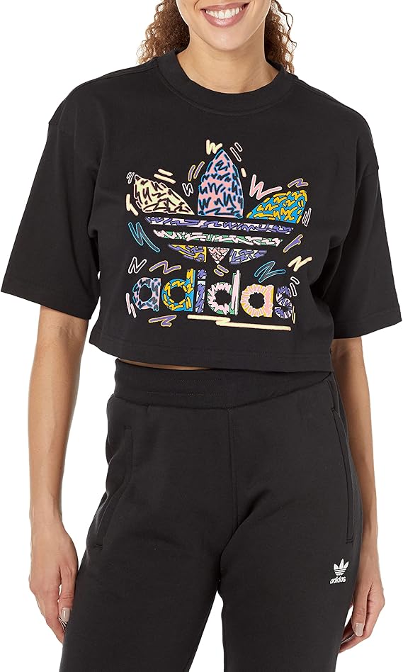 adidas 阿迪达斯 originals 女式 love unites 露脐三叶草 t 恤