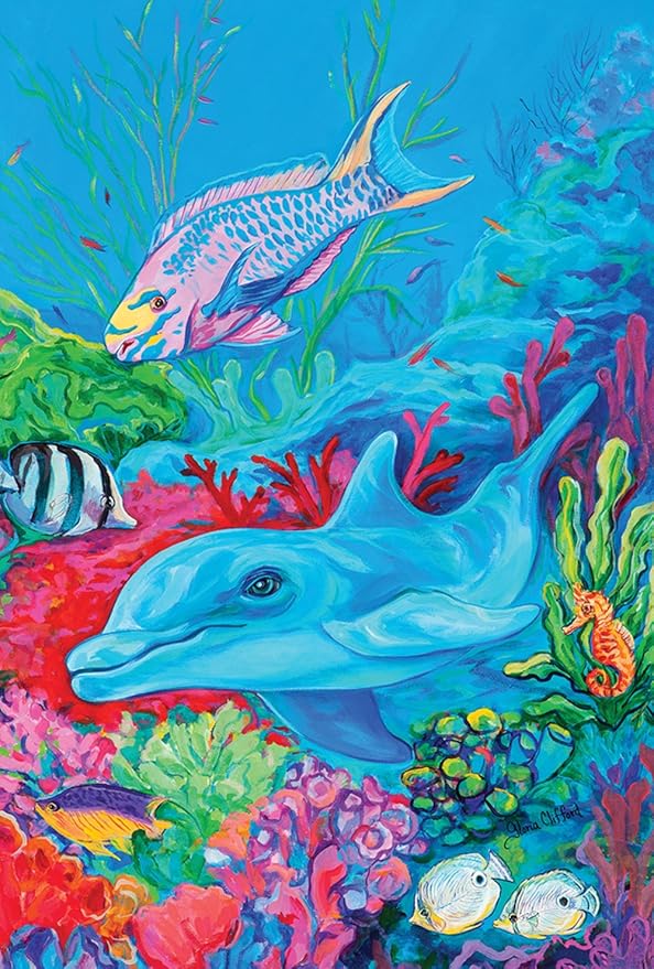 72 cm 装饰彩色海洋热带鱼花园旗帜