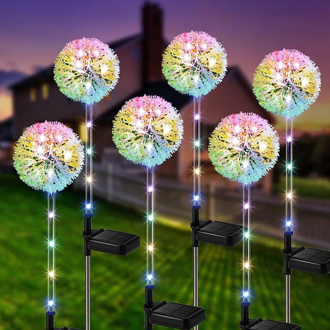 6 件装*太阳能蒲公英花园灯带 96 个 led 防水太阳能装饰灯太阳能户外