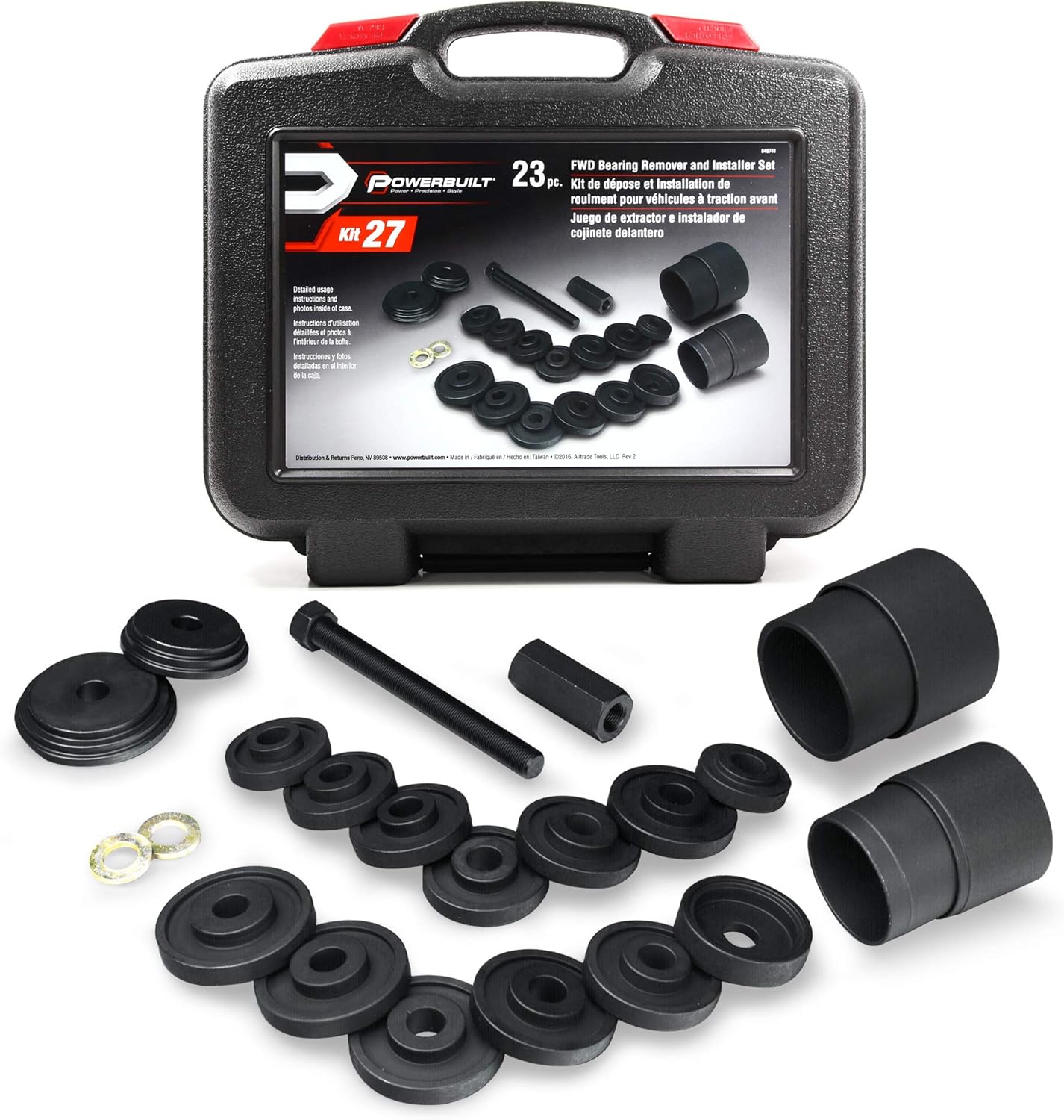 alltrade 648741 套件 27 前轮驱动轴承拆卸和安装工具套装