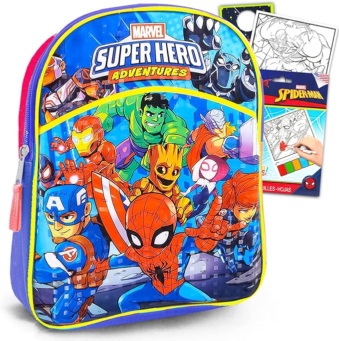 9 厘米)复仇者*英雄书包,男孩,儿童,蜘蛛侠涂色包等 | marvel 学校