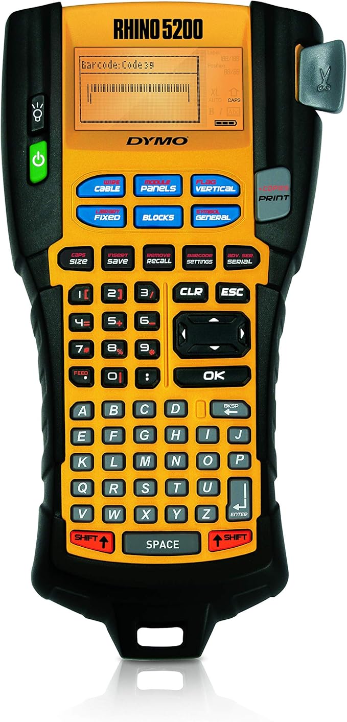 DYMO Rhino 5200 标签打印机标签,适用于电线和电缆,S0841480(电线和电缆标签