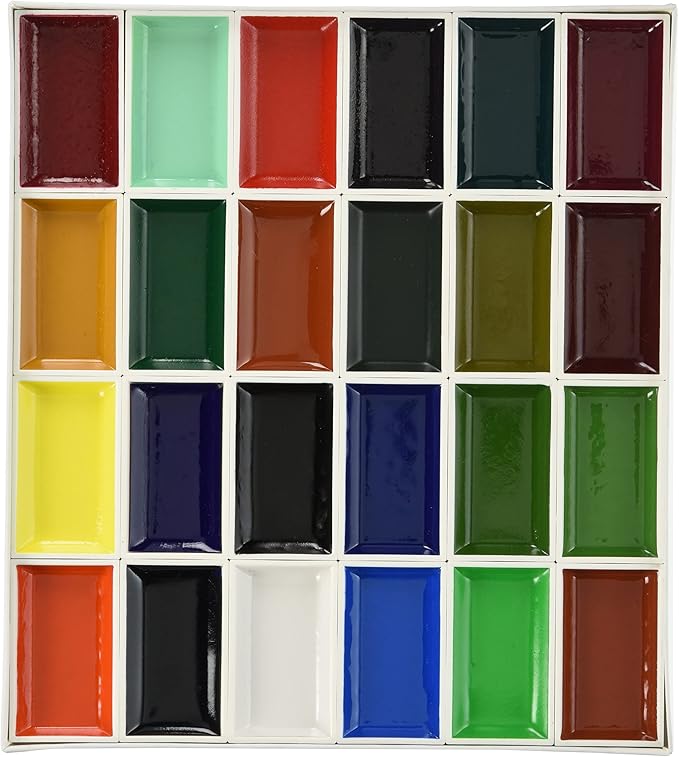 nakagawa 日本画用颜料 凤凰 颜彩 24色