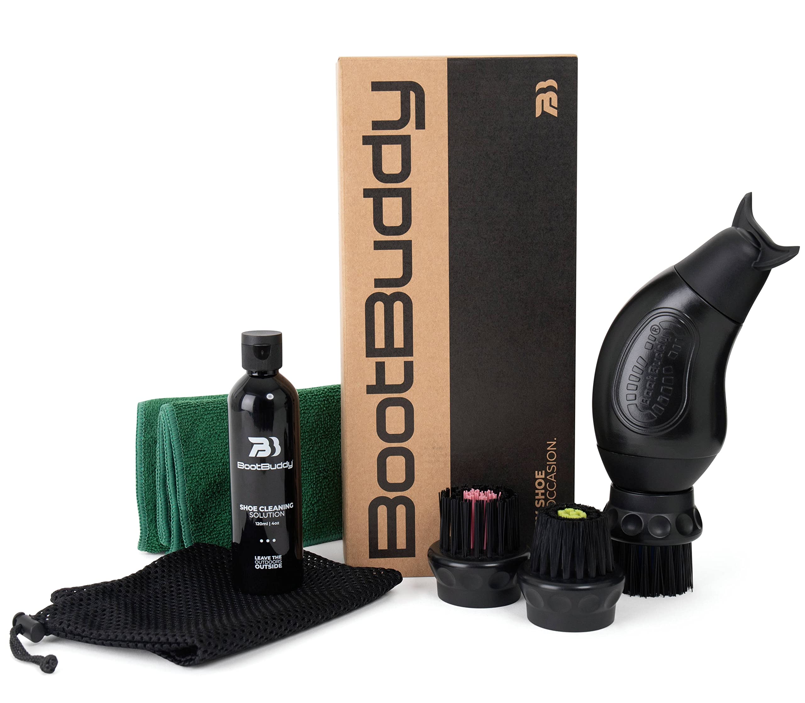 Boot Buddy 3.0 Shoe, sneaker and Sneaker Cleaning Kit - The ultimate shoe cleaning kit that cleans sneakers, sneakers, shoes and boots in minutes, Black, Small