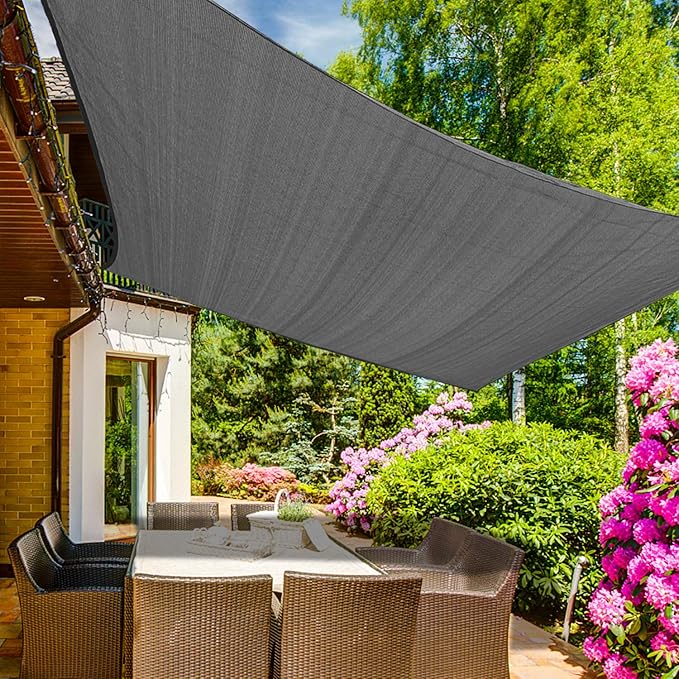 56 厘米深灰色矩形防紫外线遮篷遮篷遮篷布屏幕适用于户外庭院花园