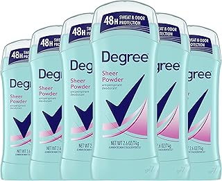 degree sheer powder 止汗香体膏,2.6 盎司(约 73.7 克)(6 件装)