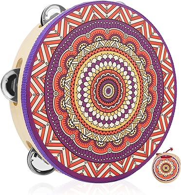 手鼓 儿童成人金属叮当 打击乐 礼物 适用于教堂 ktv 派对,赠送