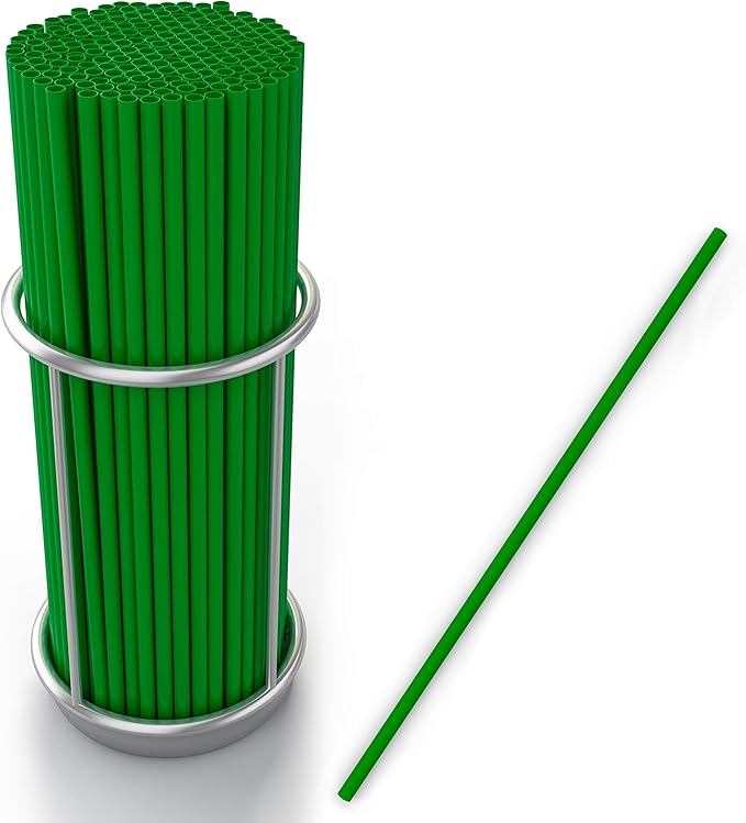 compostable 环保绿色吸管批量个装200&nbsp;jumbo 绿色环境友好绿色