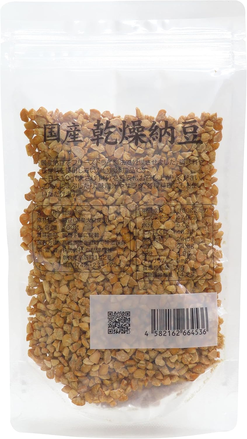 自然健康社乾燥納豆100g チャック付袋入り 亚马逊中国 食品