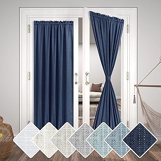 koufall 前门窗帘适用于玻璃门帘 52 英寸宽 x 72 英寸长滤光隐私保护