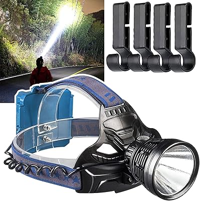4 种模式 led 大灯功率输出尾警告灯,防水头灯适用于额头露营狩猎修复