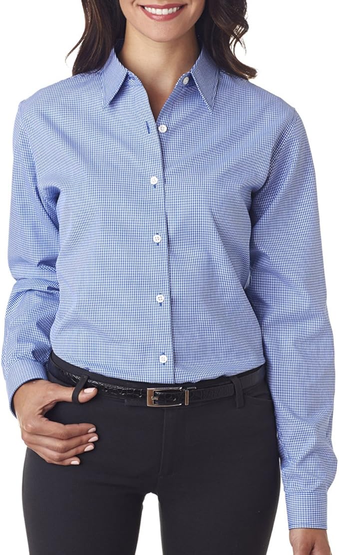 clementine 女式色织细格子梭织衬衫