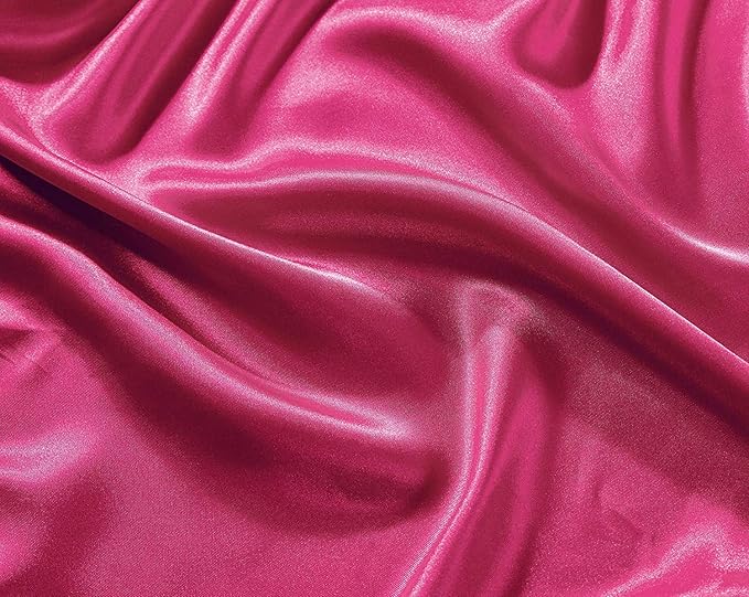 linen plus 缎面床单套件柔软丝绸舒适纯色(桃红色,中号双人床)