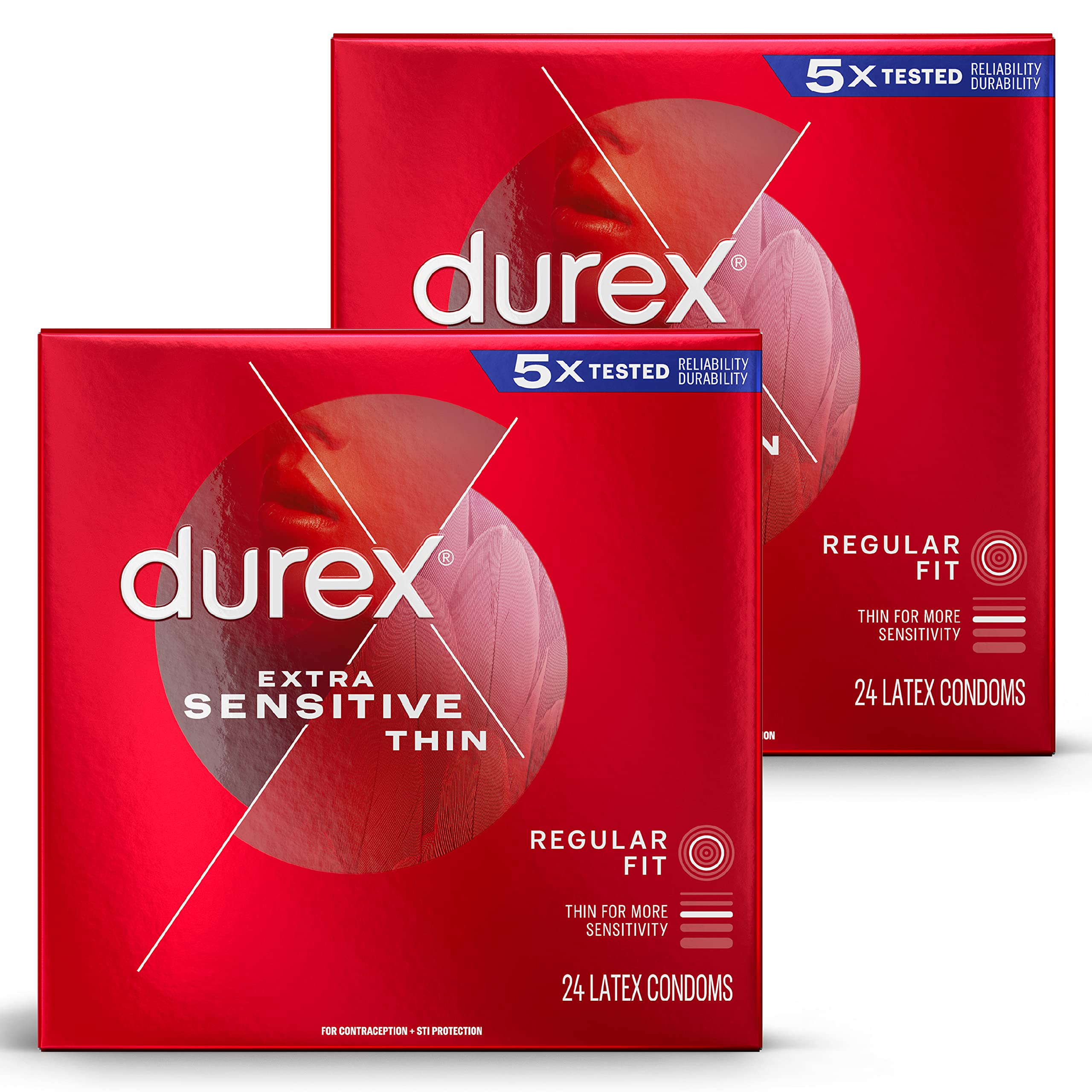 Durex Condom Ultra sensitive & Extra lubricated, boxed, ultra fine, natural latex (new and old packaging replacement, please have received the actual subject)