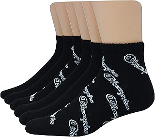 champion 男式double dry 6 双装带标志短袜