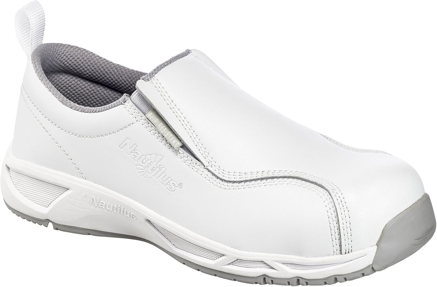 nautilus 1651 女士一脚蹬运动工作鞋复合鞋头白色