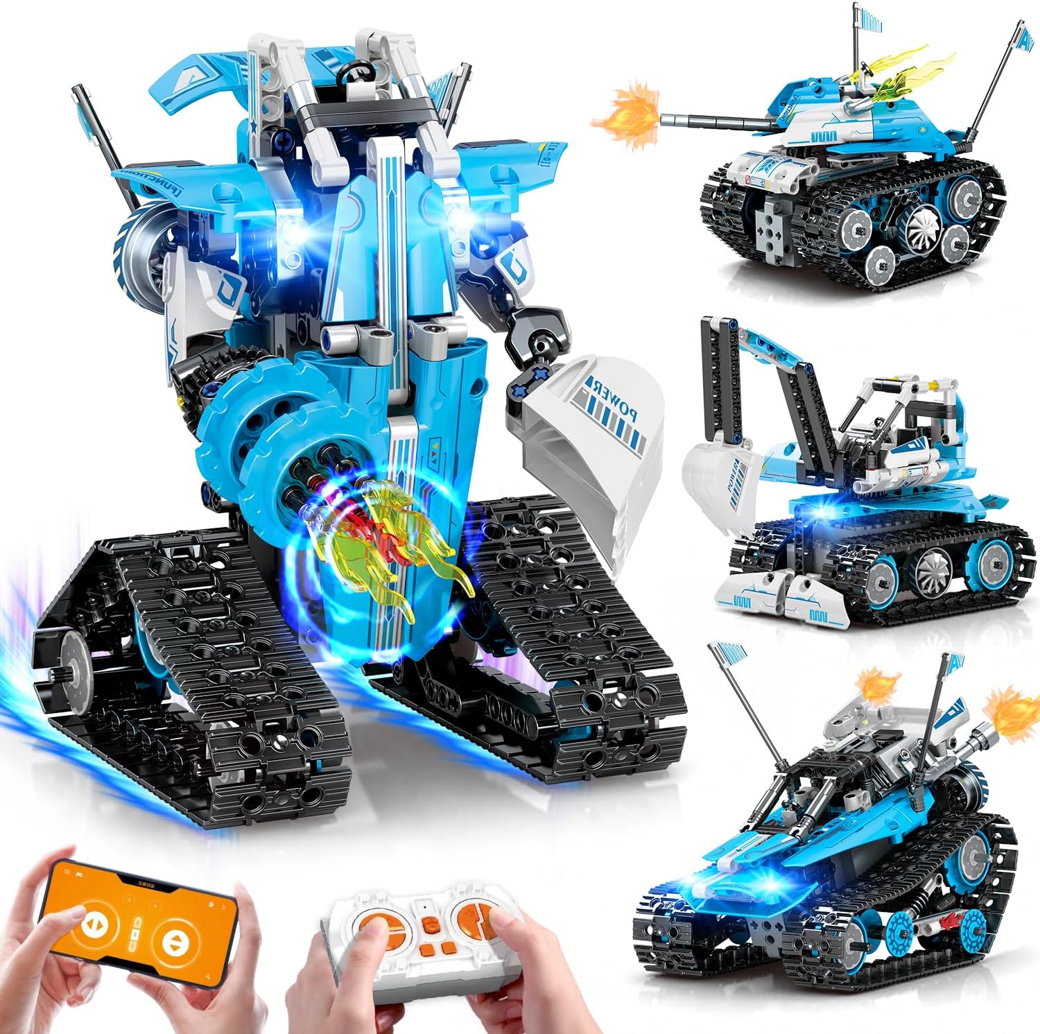 Sillbird STEM Projects for Kids Ages 8-12, Remote & APP Controlled Robot Building kit Toys Gifts for Boys Girls Age 7 8 9 10 11 12-15 (468 Pcs)