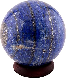 healing crystals 印度 50-60mm 天然宝石球 aura 平衡金属球 lapis