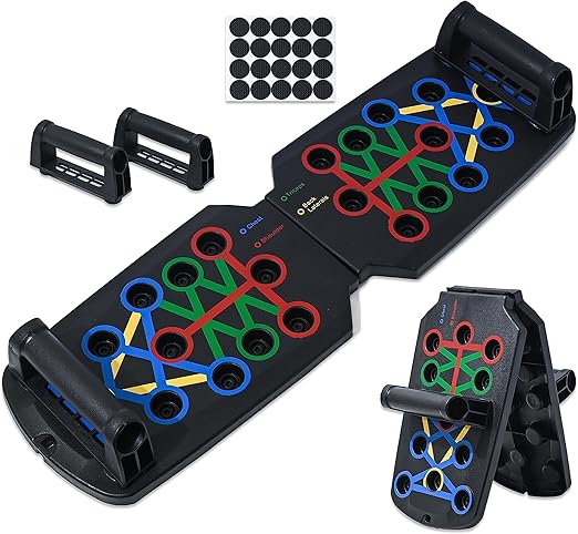 aha lifestyles 俯卧撑板,便携式多功能可折叠 20 合 1 俯卧撑,适用于