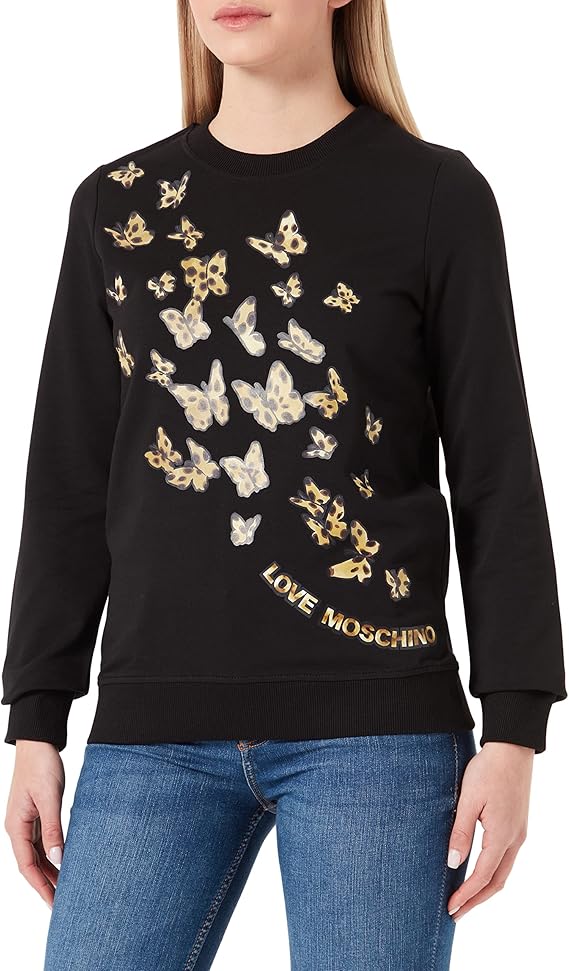 love moschino 女士带动物蝴蝶印花运动衫