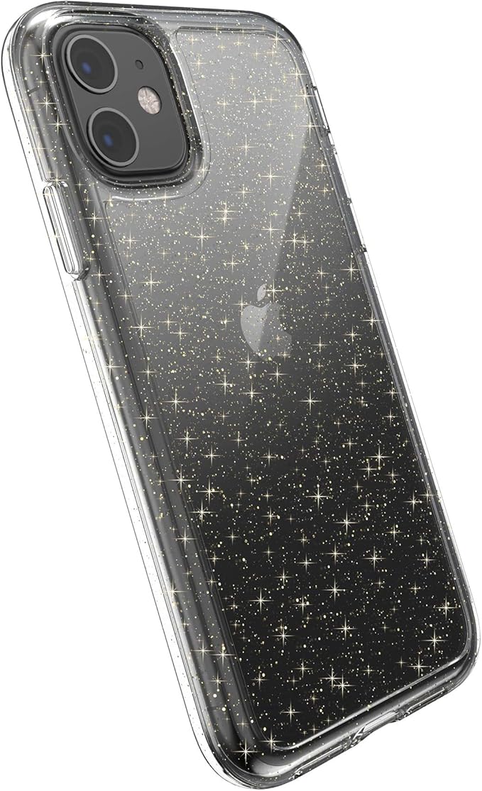 speck gemshell glitter iphone 11 手机壳,透明金色闪光/透明(128838