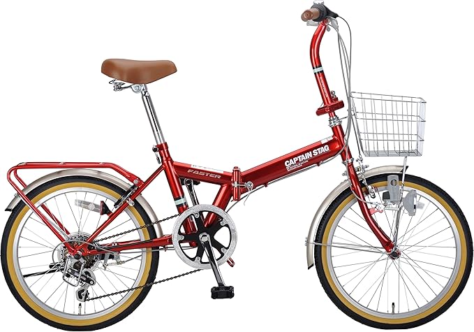 鹿牌(captain stag)faster 折叠式自行车 fdb206&nbsp;shimano6档变速