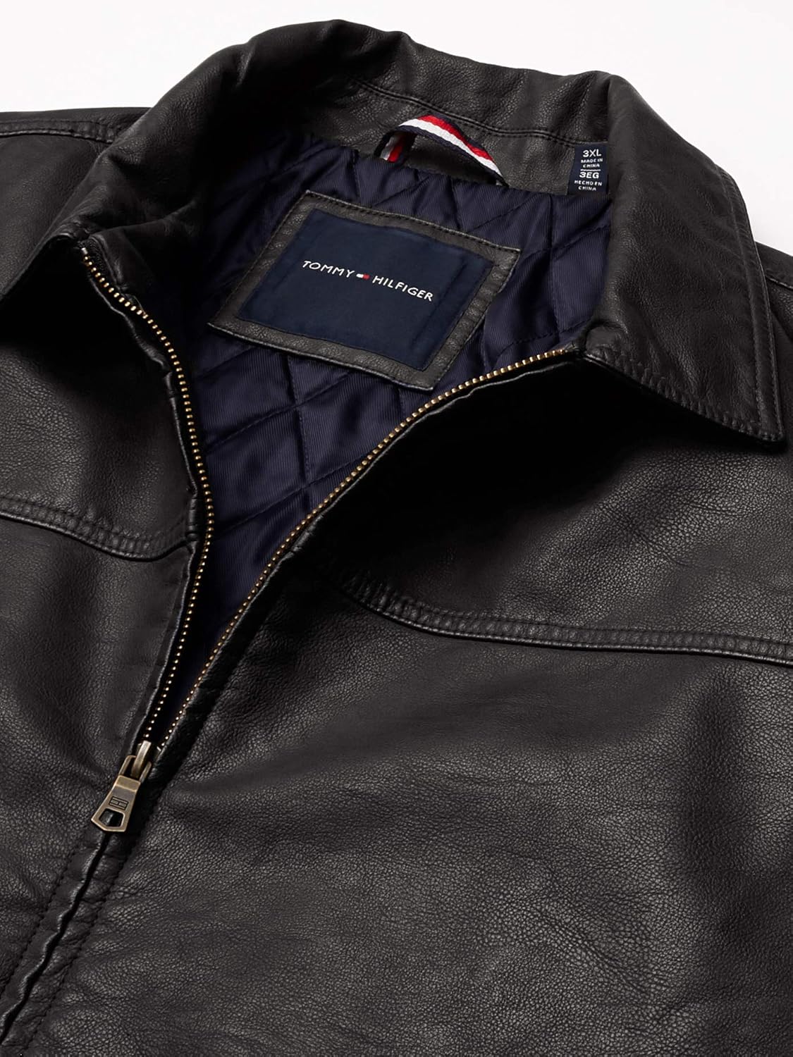 tommy hilfiger 男式经典仿皮夹克 【tommy hilfiger 汤米·希尔费格