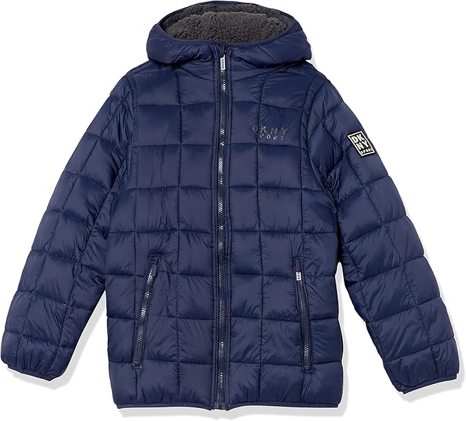 dkny 男童羊羔绒内衬羽绒服