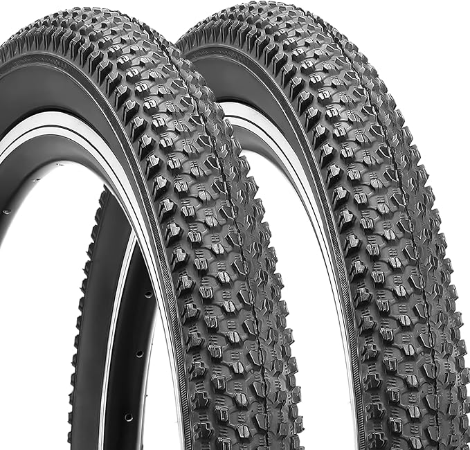 hycline 2 件装自行车轮胎,20/24/26 英寸折叠替换轮胎 适用于山地