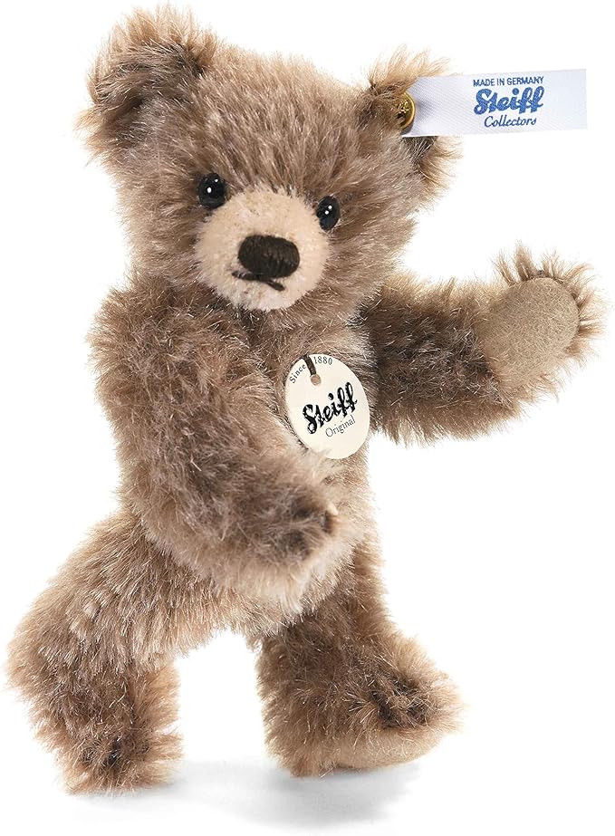 熊 - 10 厘米 - 成人收藏动物 - 柔软不可水洗 - 棕色尖头 (040023)