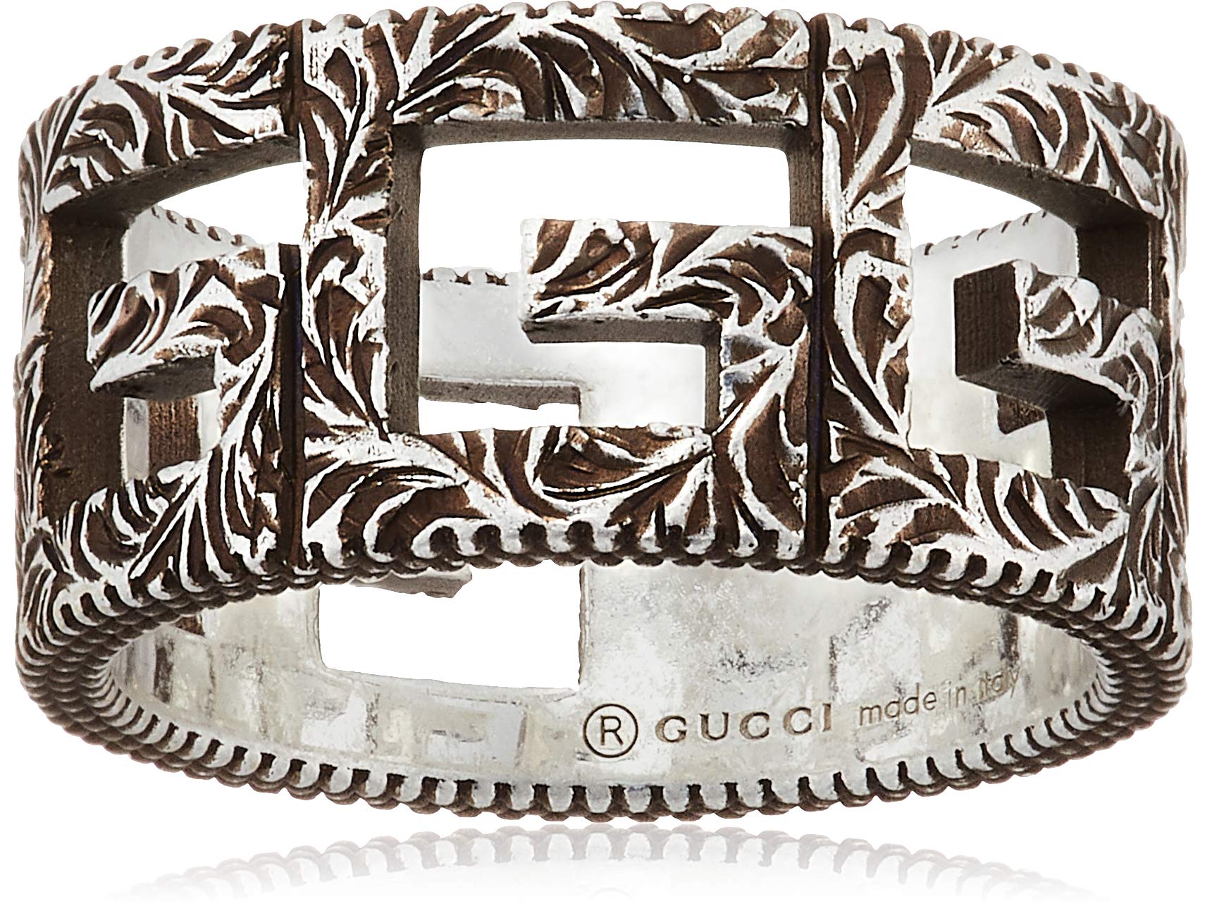 [Gucci 古驰] 戒指 方形G 551918 J8400 0811 男士 [ 商品], 贵金属, 没有