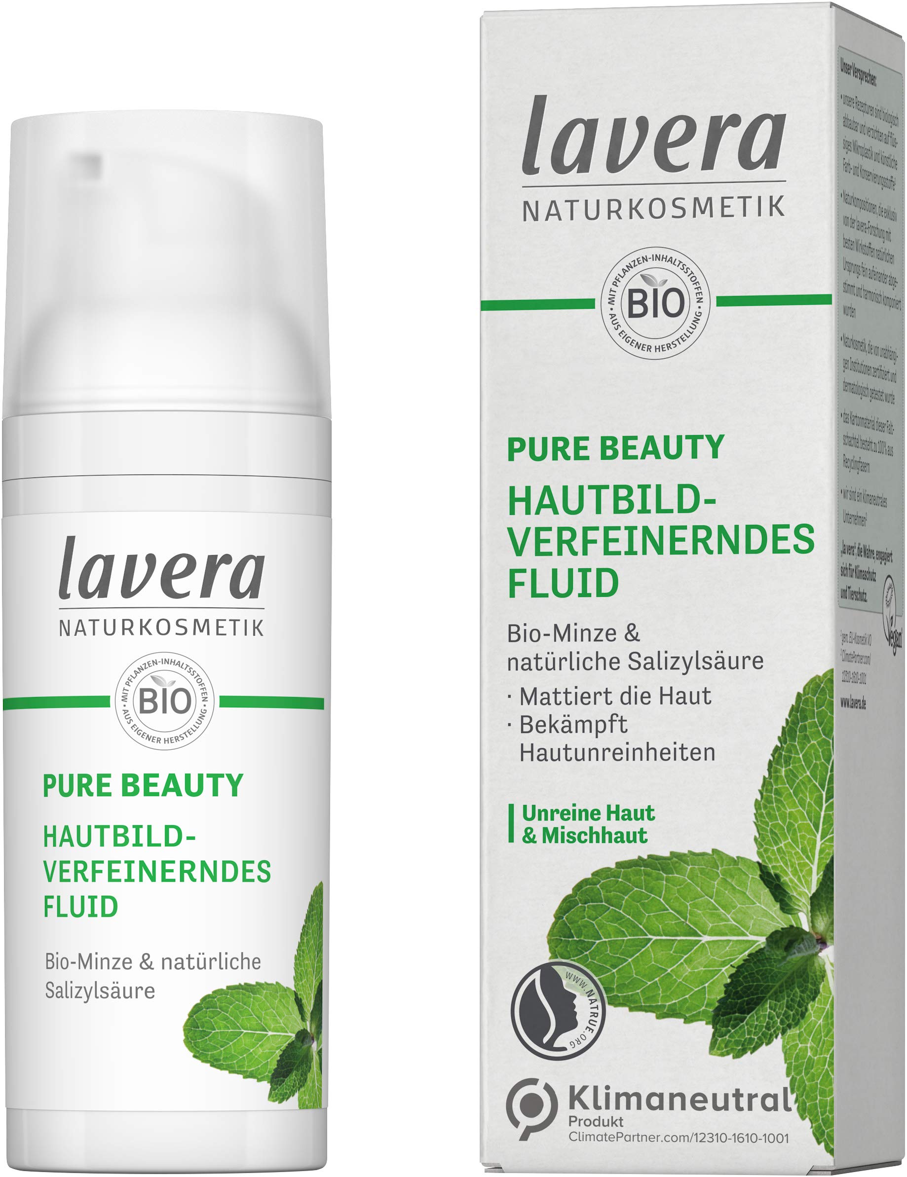 lavera PURE BEAUTY Skin care Essence, reduces shine, fights skin blemishes, natural cosmetics, pure plants *, 50ml