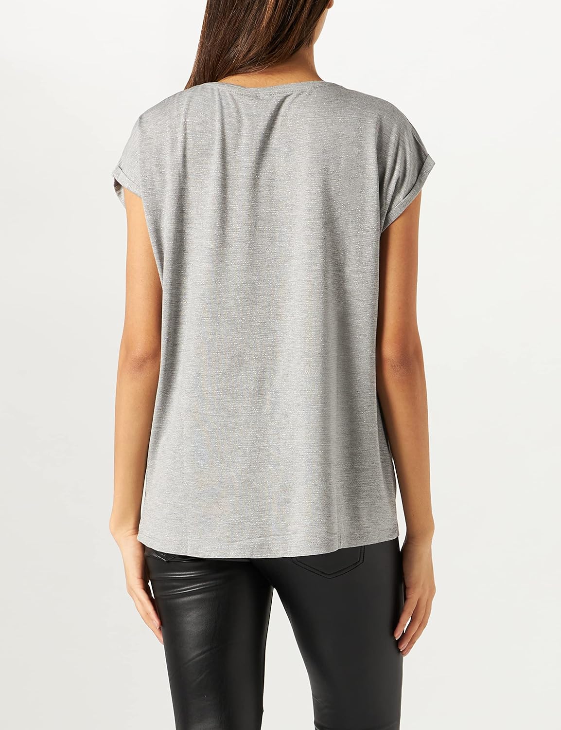 vero moda 女士 vmlava plain ss top lurex strip ga noos t 恤