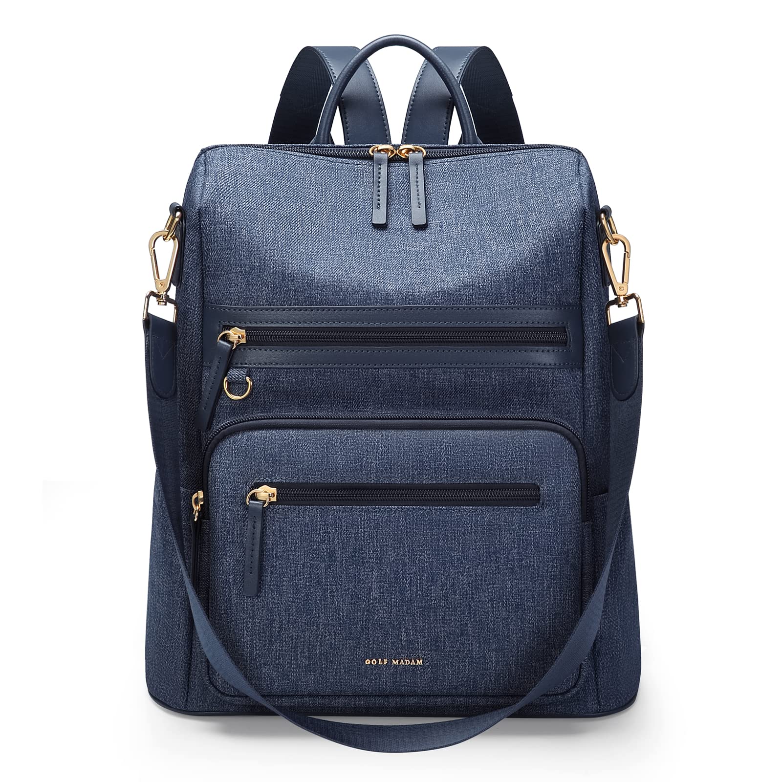 Stylish Laptop Backpack Purse Ladies Girls Oxford Fabric Travel Casual Backpack Mini Denim Blue Schoolbag Fit.. Inch laptop, Denim Blue, Denim Blue, fashion