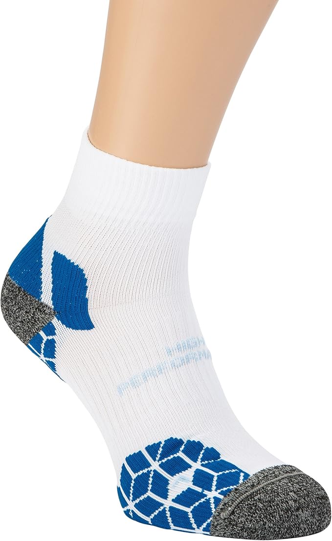 ultrasport 男女通用高性能跑步袜 - 白色/蓝色,尺码 uk 2.5/5