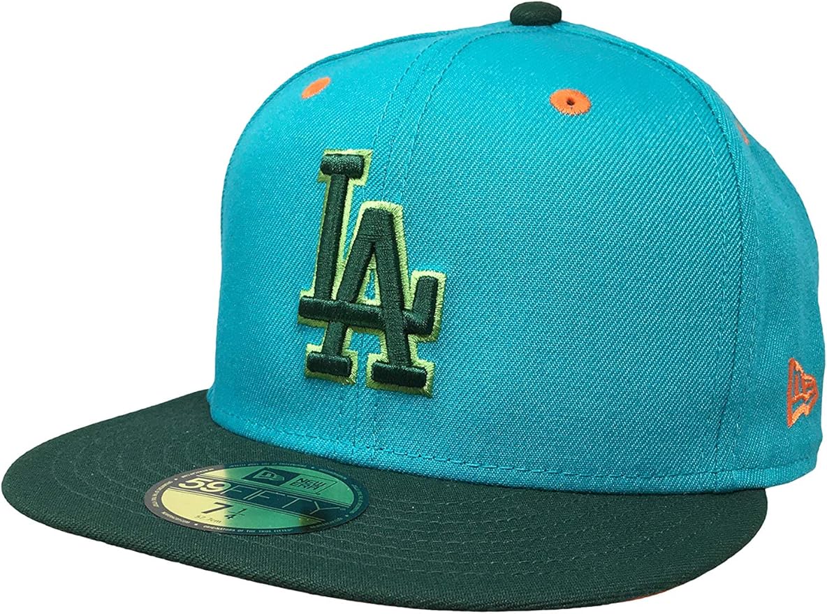 new era 洛杉矶道奇队帽子,59fifty fitted 21183107 青蓝色(7 1/4)