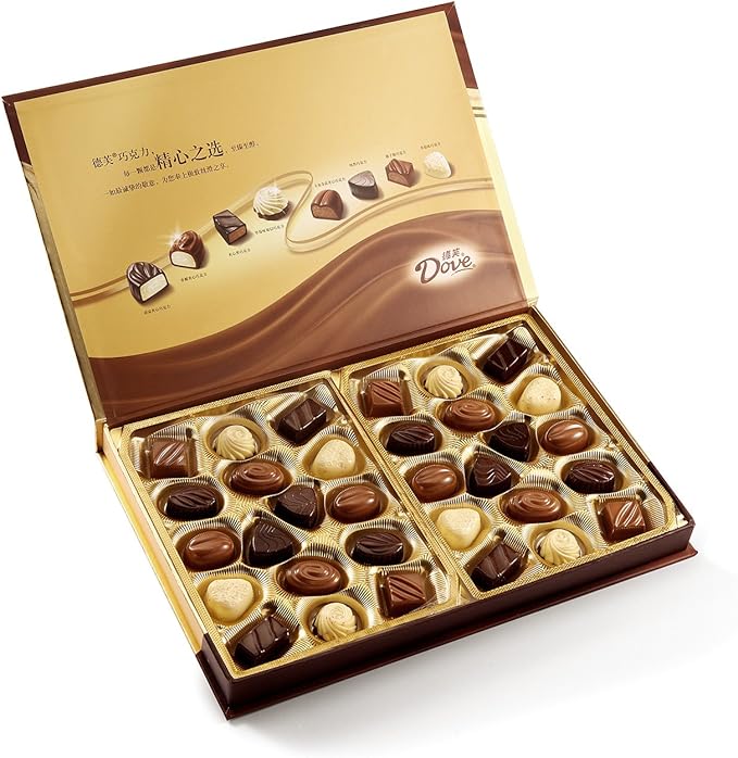 德芙精心之选巧克力礼盒金色装320g