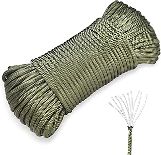 8 千克 10 股伞绳,31 米降落伞线,mil spec 4 毫米高强度聚酯露营绳