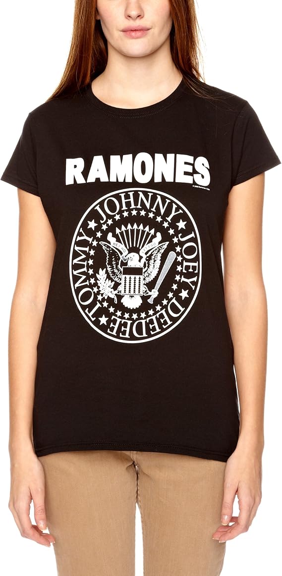 ramones 女式 seal 紧身短袖 t 恤