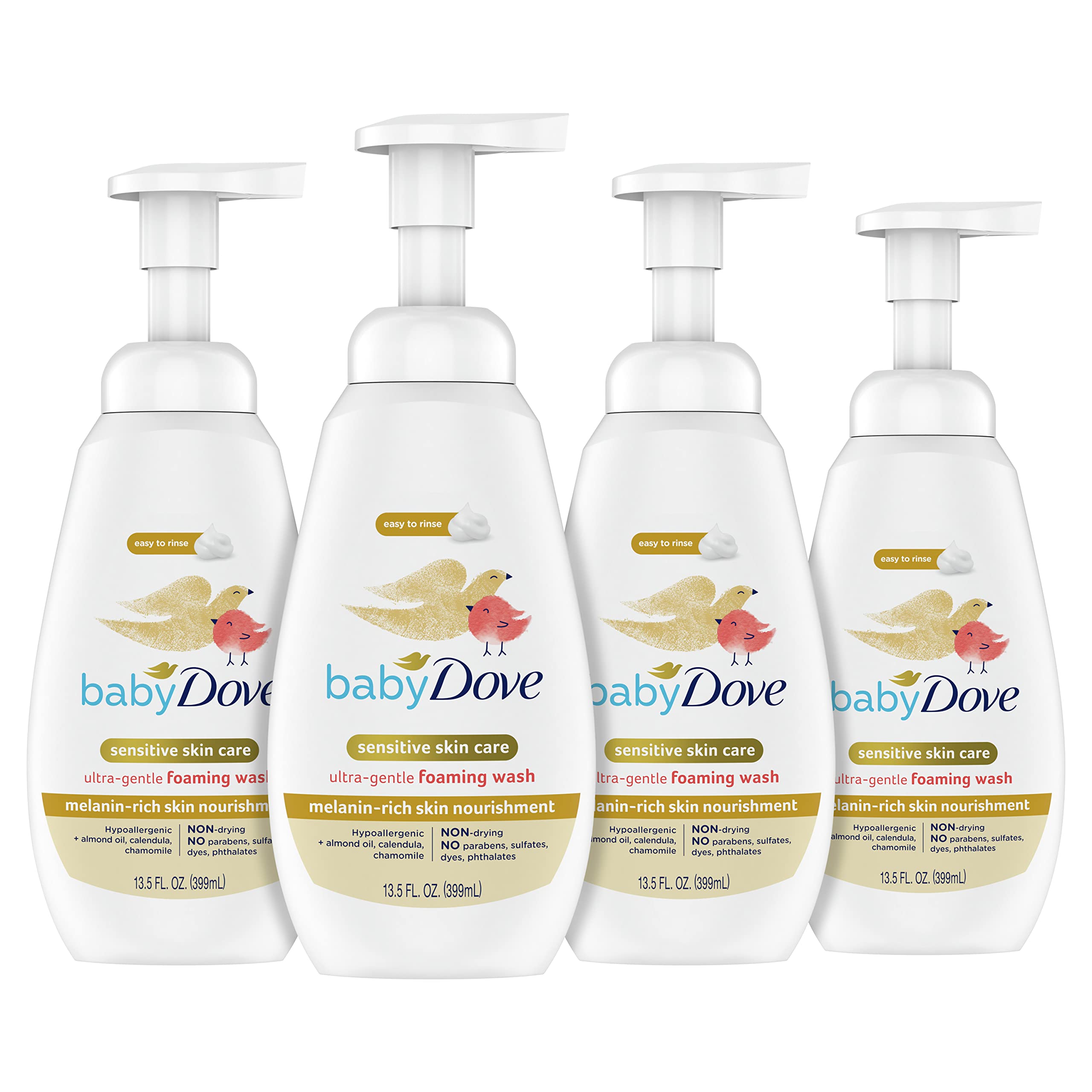 Baby Dove Baby Foam Lotion Nourishes Melanin-Rich Skin 4 Packs Moisturizes melanin-rich skin Ultra Gentle 13.5 fl oz