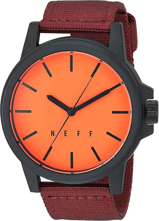 neff 男式模拟石英运动手表不锈钢表带,多色,22 号(型号:nf0242-1