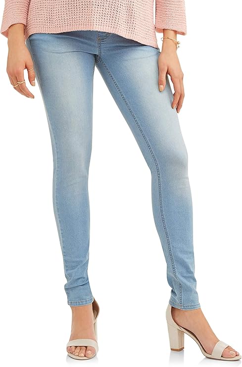 rumorhasit孕妇腹部超柔软弹力紧身牛仔裤