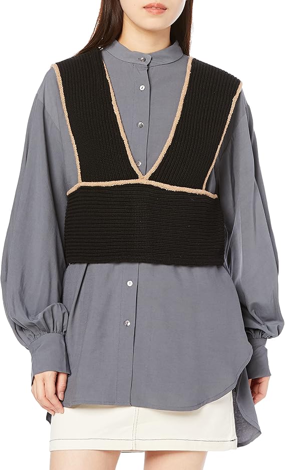 rose bud 衬衫 带针织紧身上衣 女士