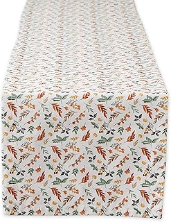 dii 秋季下午格子桌面系列秋季/感恩节棉,桌巾,35.56 x 274.