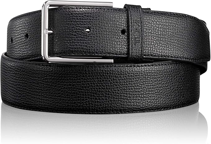 tumi 途明 男式纹理皮革双面皮带 黄铜色/黑色 40